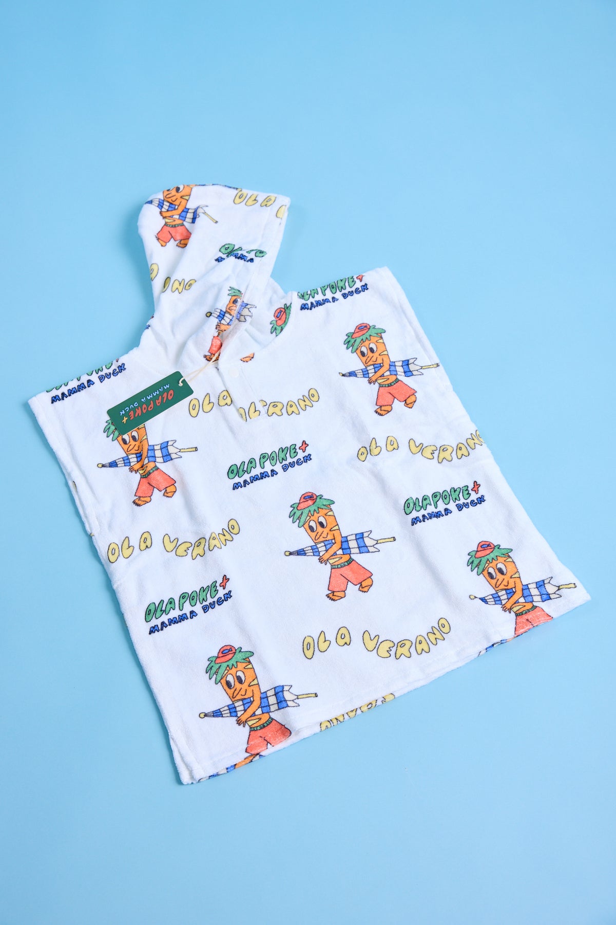 Poncho toalla 100% algodón- Ola carrot