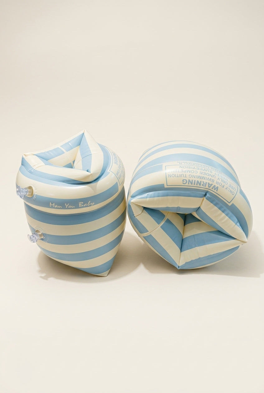 Alitas PVC ecológico stripes - celeste