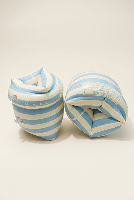 Alitas PVC ecológico stripes - celeste