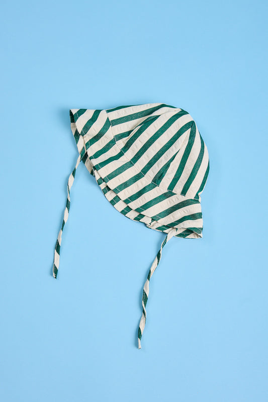 Gorro bebé- rayas verdes