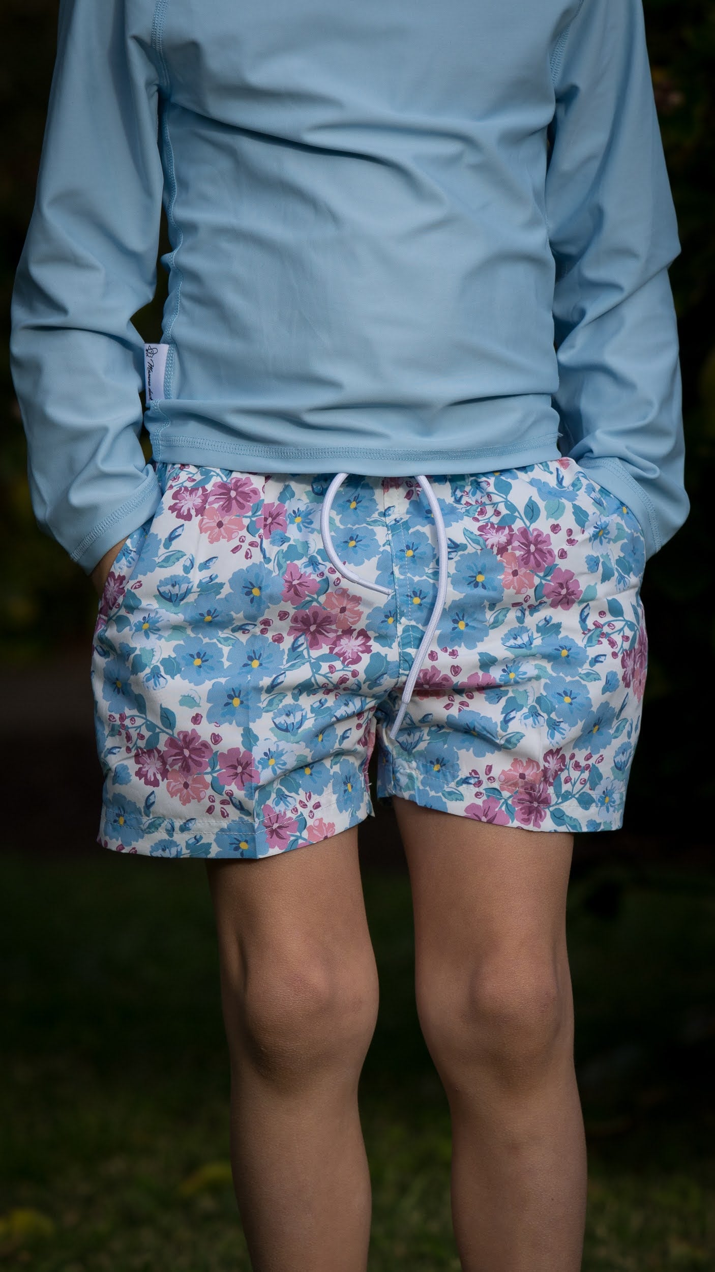 Gales floral denim - Mamma duck swimwear