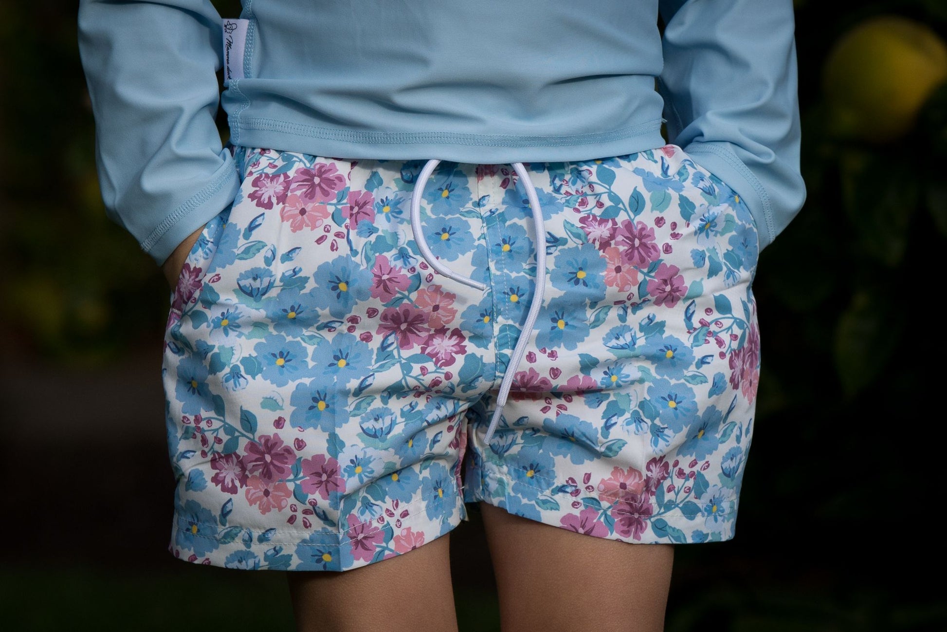 Gales floral denim - Mamma duck swimwear